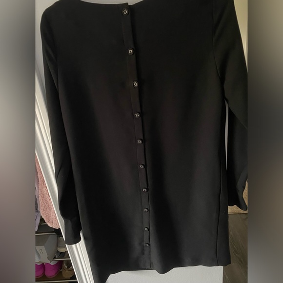 Banana Republic Black Button Up Long Sleeve Dress - Picture 2 of 3
